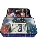 چیپ پوکر 100 تایی جعبه فلزی | گالری آرسا آرت