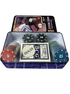 چیپ پوکر 100 تایی جعبه فلزی | گالری آرسا آرت