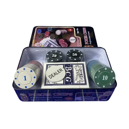 چیپ پوکر 80 تایی جعبه فلزی | گالری آرسا آرت