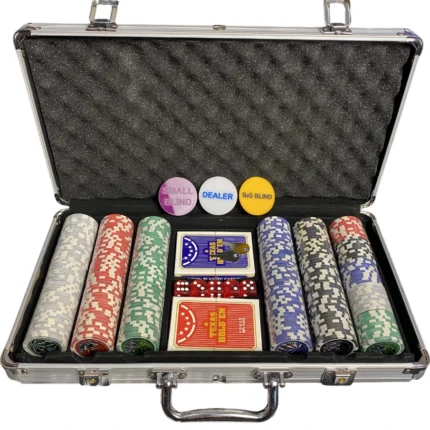 ژتون پوکر 300 تایی سرامیکی عدد دار جعبه فلزی | گالری آرسا آرت