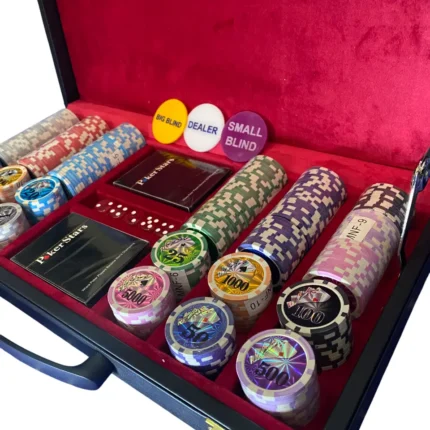 چیپ پوکر 300 عددی جعبه چرمی | گالری آرسا آرت