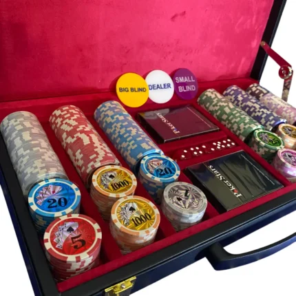 چیپ پوکر 300 عددی جعبه چرمی | گالری آرسا آرت