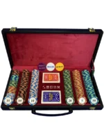 ژتون لاس وگاس 300 تایی سرامیکی بازی پوکر کیف چرم | آرسا آرت