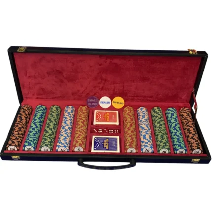 چیپ پوکر لاس وگاس 500 تایی سرامیکی کیف چرم اورجینال